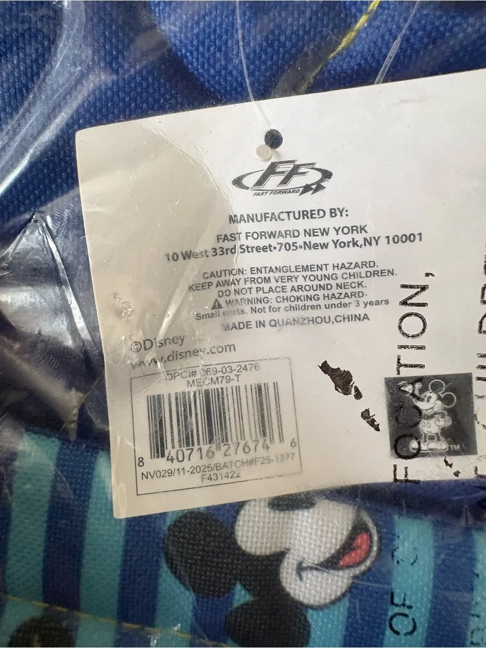 NWT Disney Mickey Mouse 28 Backpack Kids School Travel Book Bag Red Blue